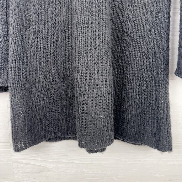 Wooden Ships Sweater Dress Size M / L Gray Cowl Neck Wool Mohair Blend Whimsycal - Picture 7 of 14